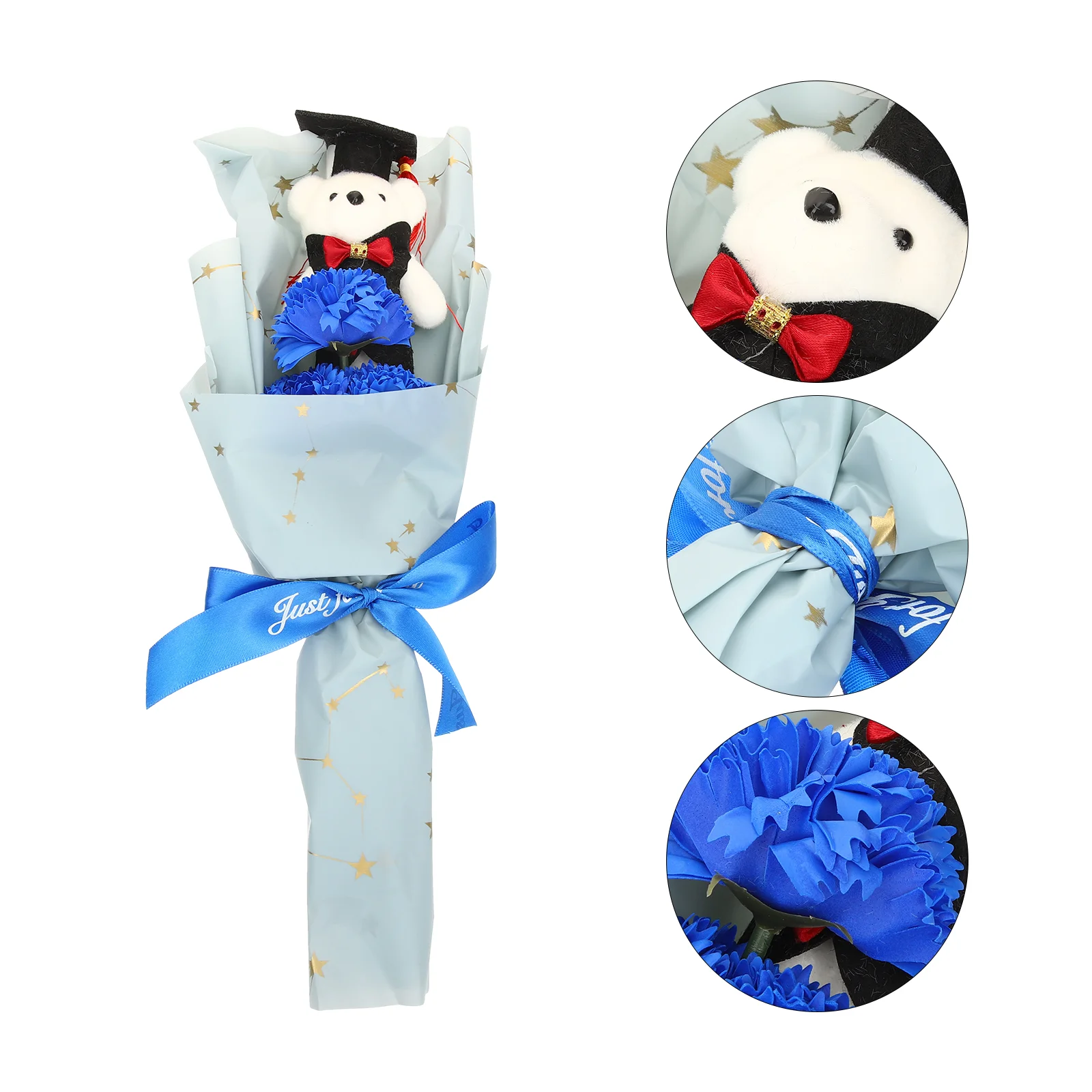 

Graduation Bouquet Decoration Grad Bear Scented Soap Bouquet for Festive Party