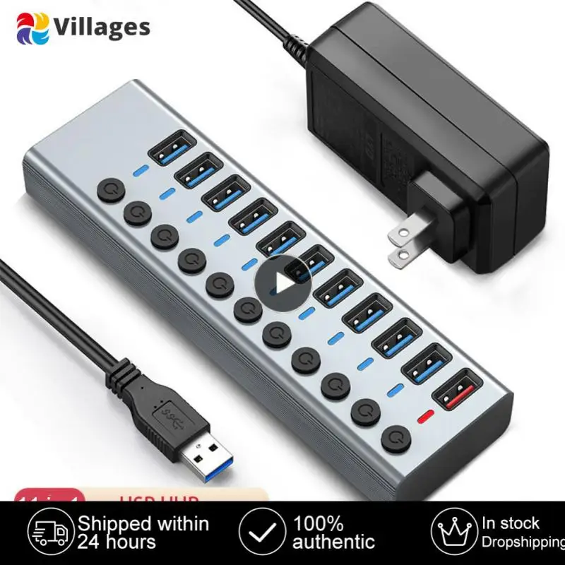 

Charging Usb Docking Station Multifunctional Aluminum Alloy Usb 3.0 Usb Hub Splitter 5/8/11 Ports Data Transfer Portable For Pc