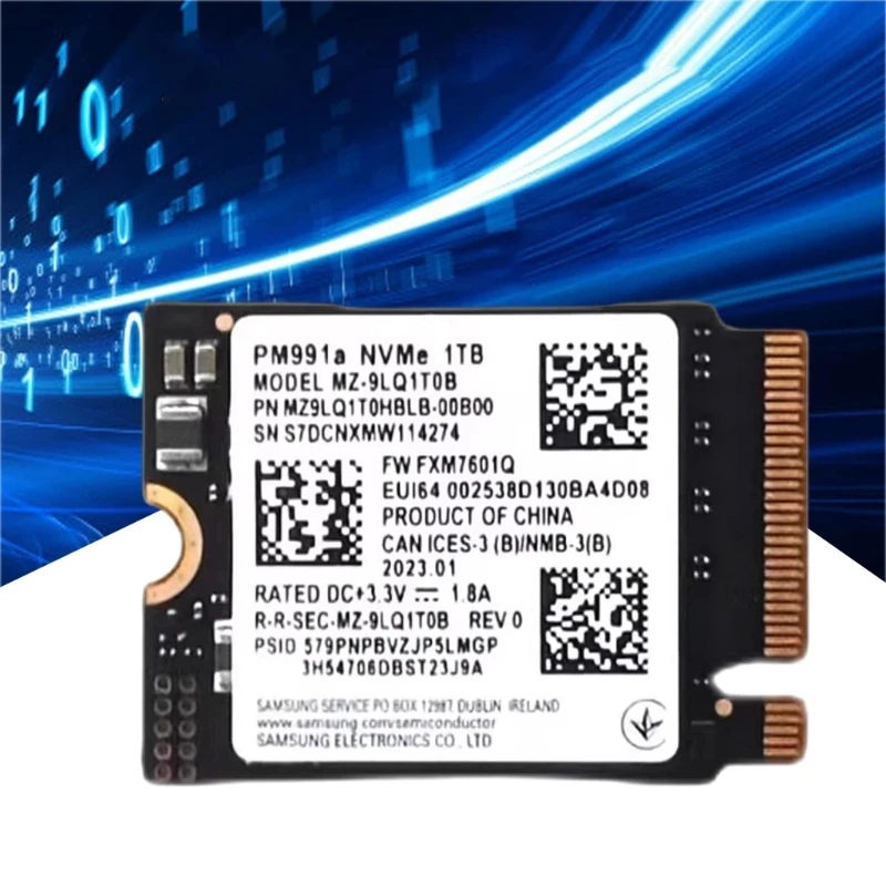 Твердотельный накопитель PM991a 1 ТБ M.2 2230 NVMe PCIe для ноутбуков и ультрабуков