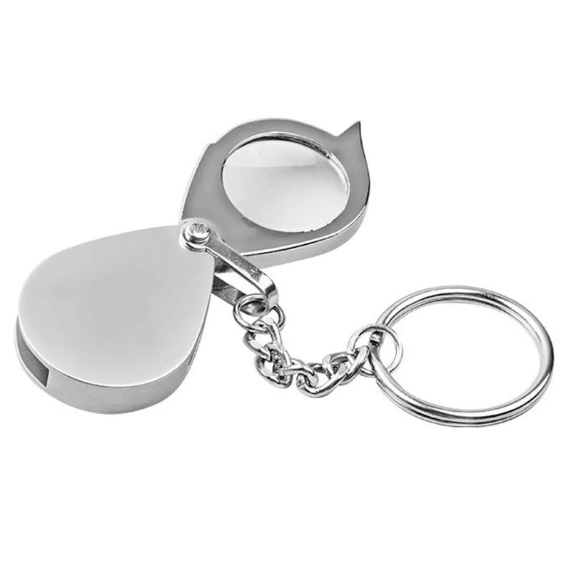 

Pocket Magnifier with Key Ring 10x Magnifier Keychain for Reading Inspection Crafts Low Vision Seniors Parents Presents