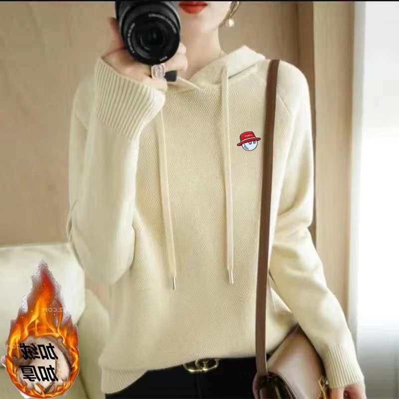 

골프프품 품 프 류류류류울 울 Wool с шерстяной подкладкой, теплый свитер, одежда для гольфа, женская одежда для гольфа, свитера, куртки, malbon골