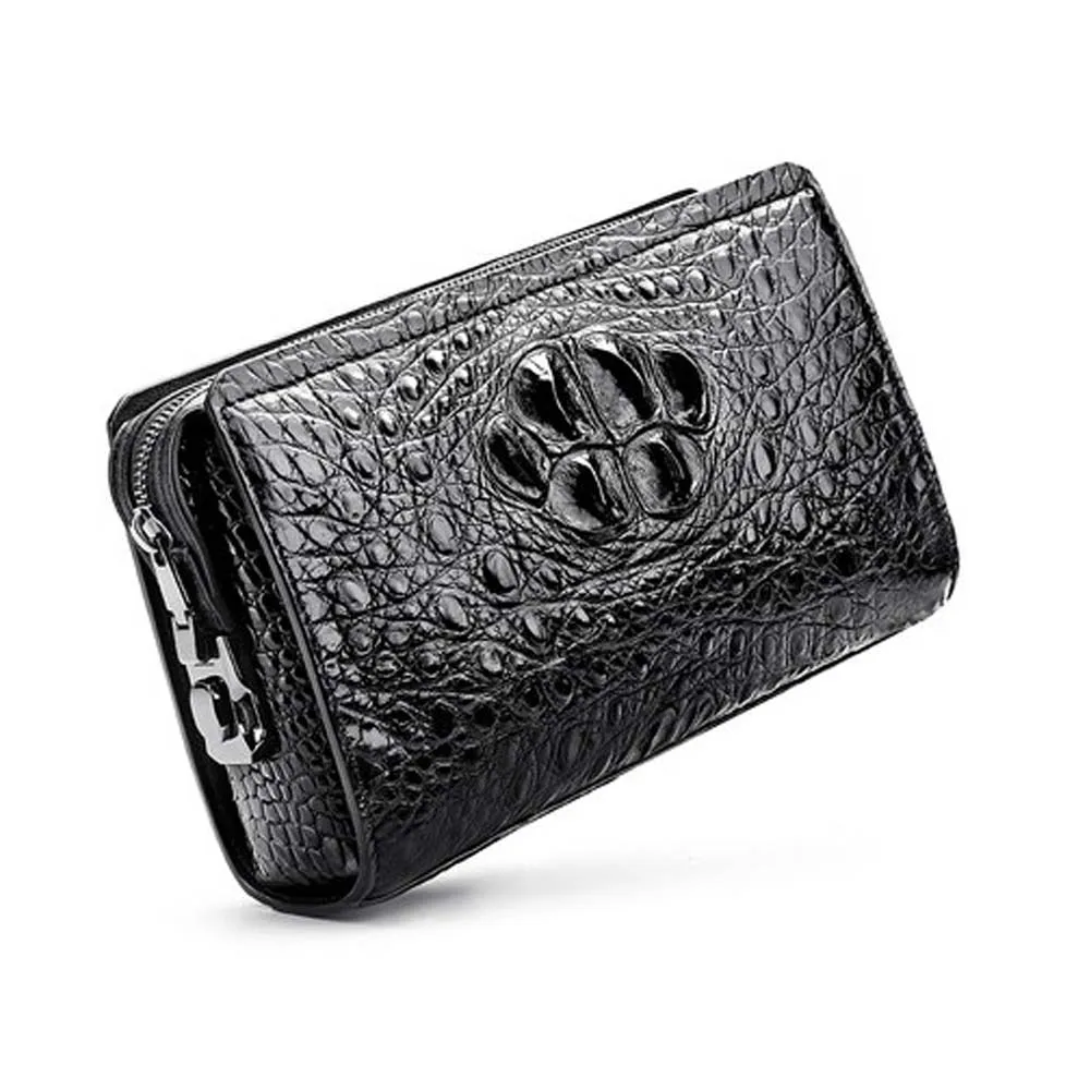 

KEXIMA hanlante Thailand crocodile handbags male long crocodile bag Combination lock large capacity new men clutch bags