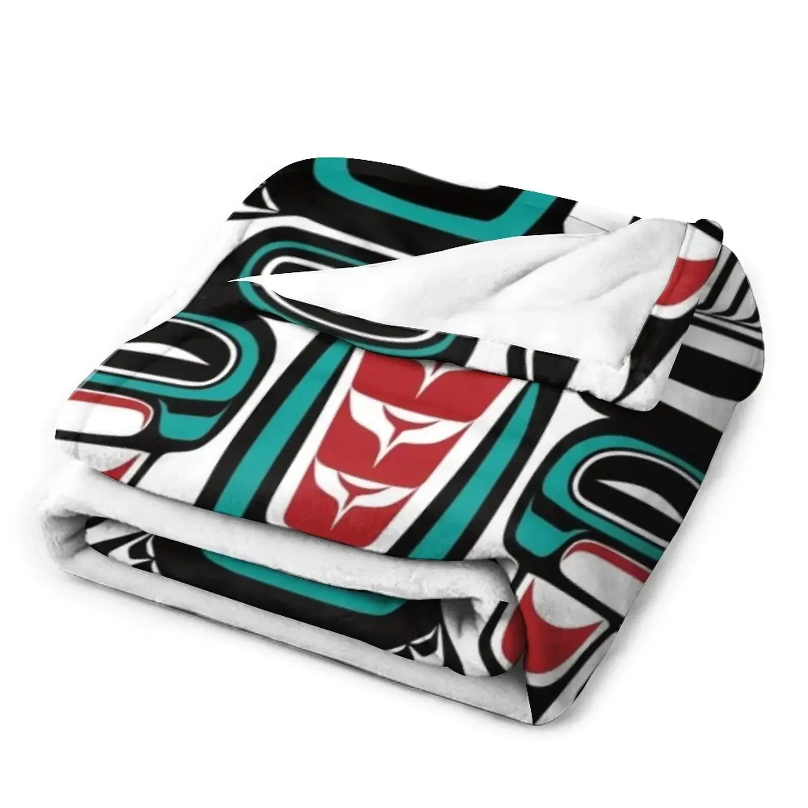 Haida Tlingit натуральный Ворон Тотем плед одеяло Косплей Аниме роскошный бренд мягкие