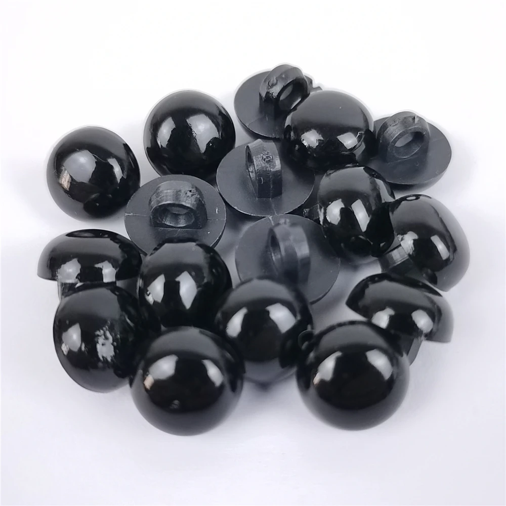 

25PCs 10mm Black Button Shank Buttons Plastic Button Round Black DIY Sewing Buttons for Clothing Accessories Sewing Supplies