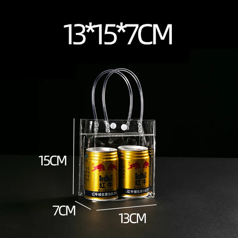 

Прозрачные подарочные пакеты из ПВХ с ручкой