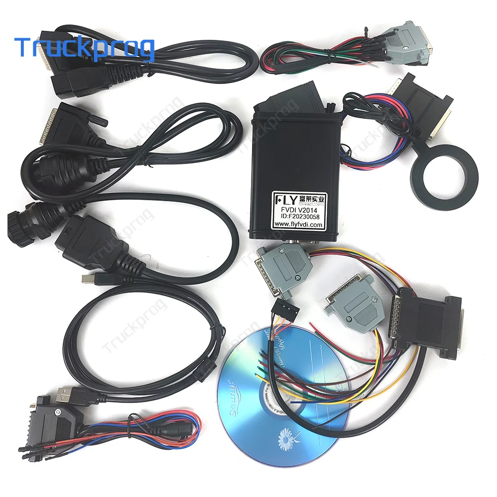 FVDI 2014 pk SVCI 2020 OBD2 Программатор ключей Инструмент без ограничения Abrite Commander ING