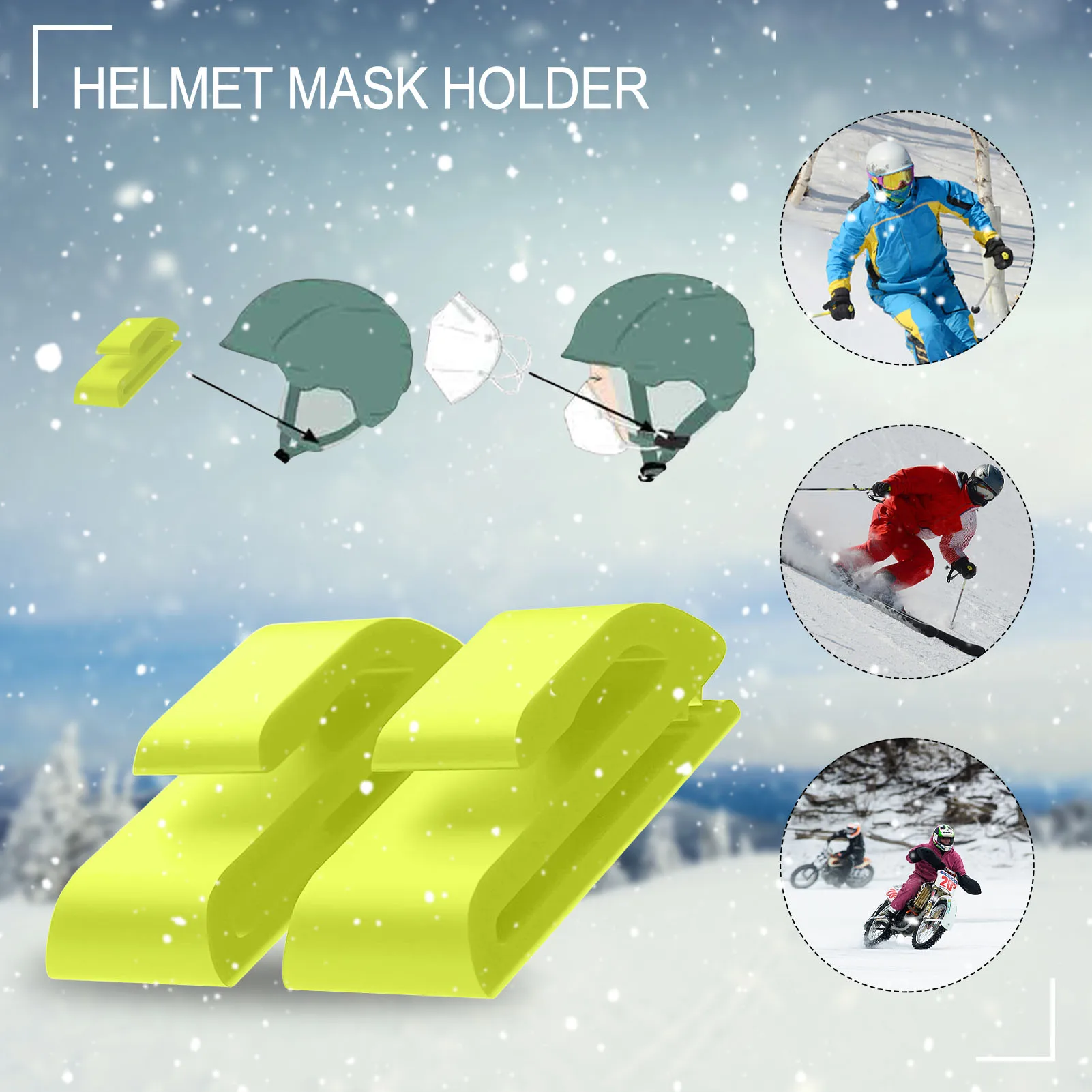 2 шт. держатель для маски лыжного шлема |
