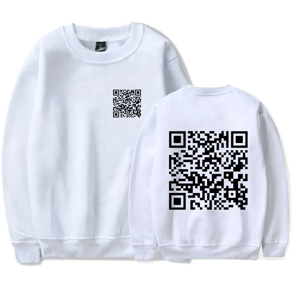 Забавный свитер с цифровым QR-кодом Fu You QR Code толстовка круглым вырезом без шапочки