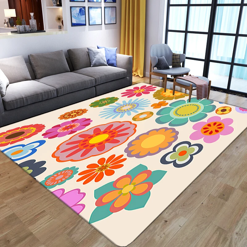 

Мягкие фланелевые 3D коврики с цветами для дома, гостиной, спальни, прикроватного столика, дивана, противоскользящие рандомные коврики