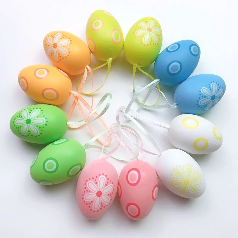 

6Pcs/Set Random Color Foam Easter Eggs Wedding Party Decoration Easter DIY Crafts Kids Gifts Toy Home Colorful