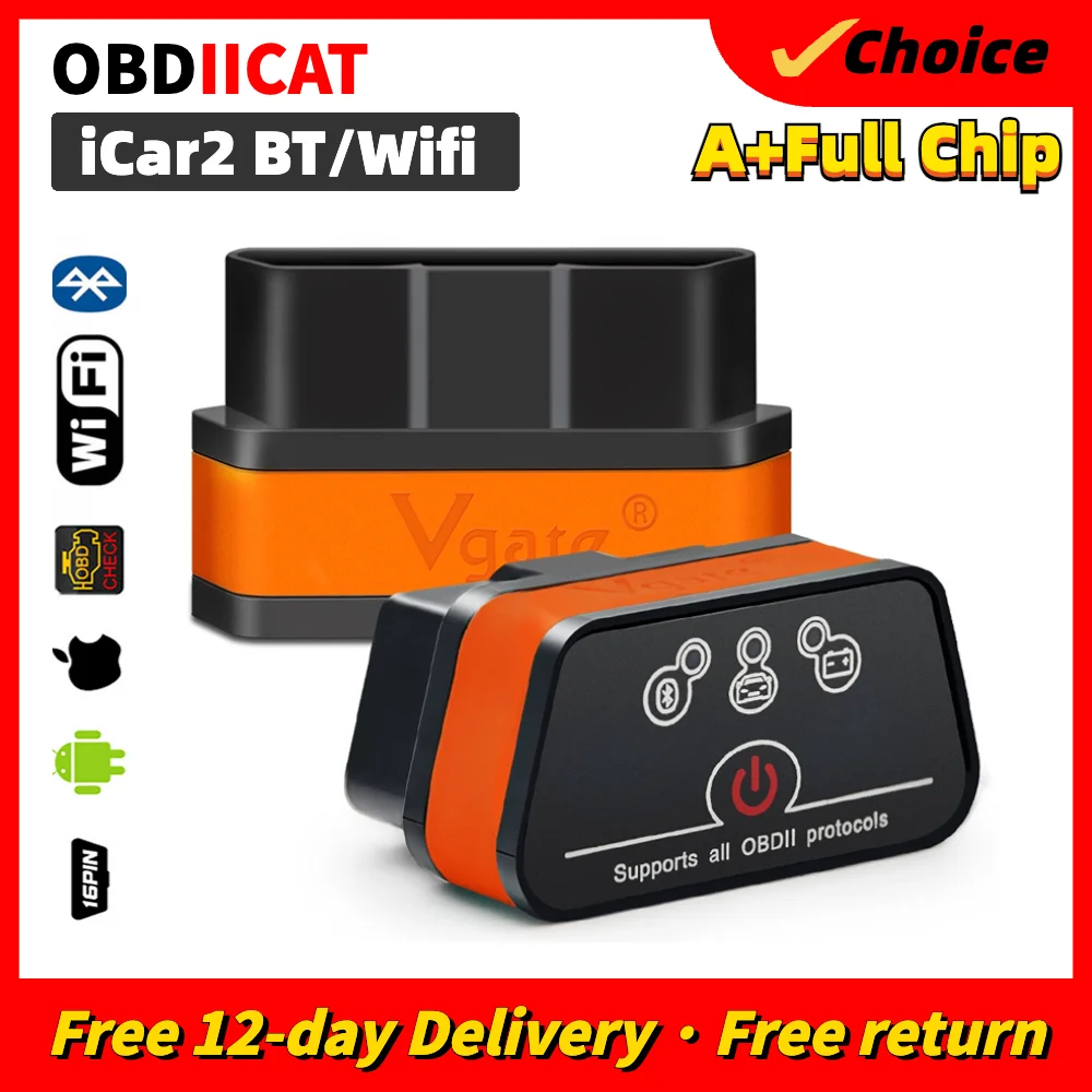 Vgate Icar2 OBD2 сканер Vgate Icar 2 Wifi/Bluetooth iCar3 для IOS/Android Авто OBD2 считыватель кодов диагностический инструмент Pk ELM327