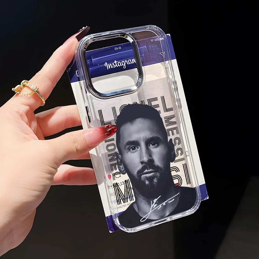 Фото Чехол для телефона Football Star M-Messies для Xiaomi Redmi Note 15 14 13 12 11 Pro Plus 15 15C 14C 13C 12C A5 4G 5G, прозрачный чехол №4