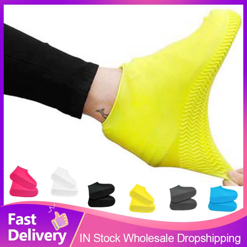 Outdoor Waterproof Silicone Shoe Cover Recyclable Boot Cover Protector For Rainy Lightweight Non-slip Reusable Camping Hiking