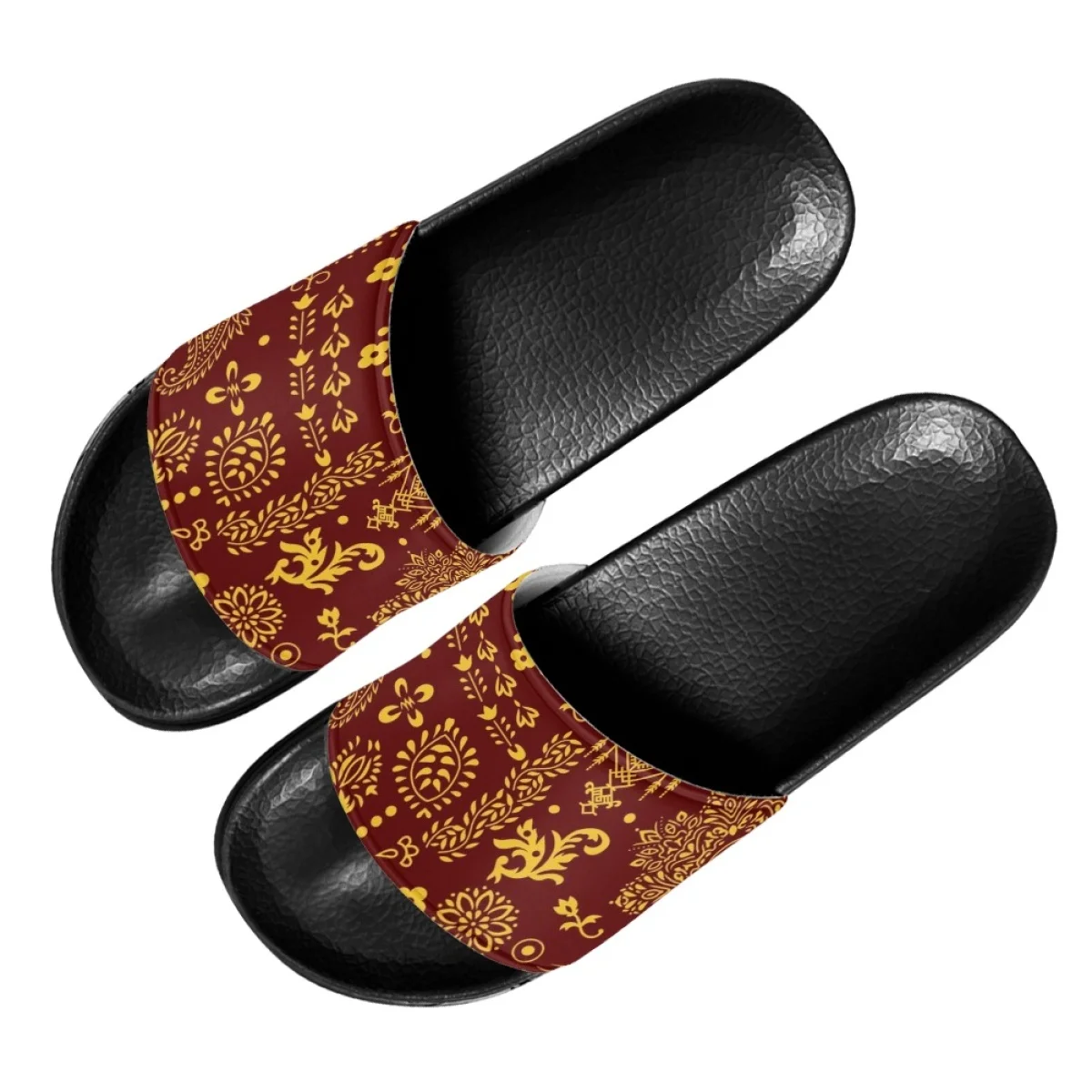 

Home Slippers for Women Men Bathroom Anti-Slip Slippers Hot Fashion Polynesian Print Light Comfort Outdoor Beach Wading Sandals