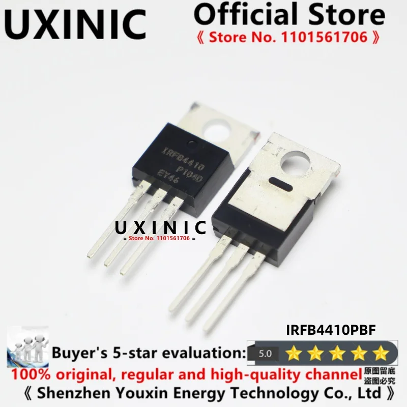 

UXINIC 10pcs/LOT 100% New Imported OriginaI IRFB4410PBF IRFB4410 TO-220 N-channel MOS FET 96A 100V