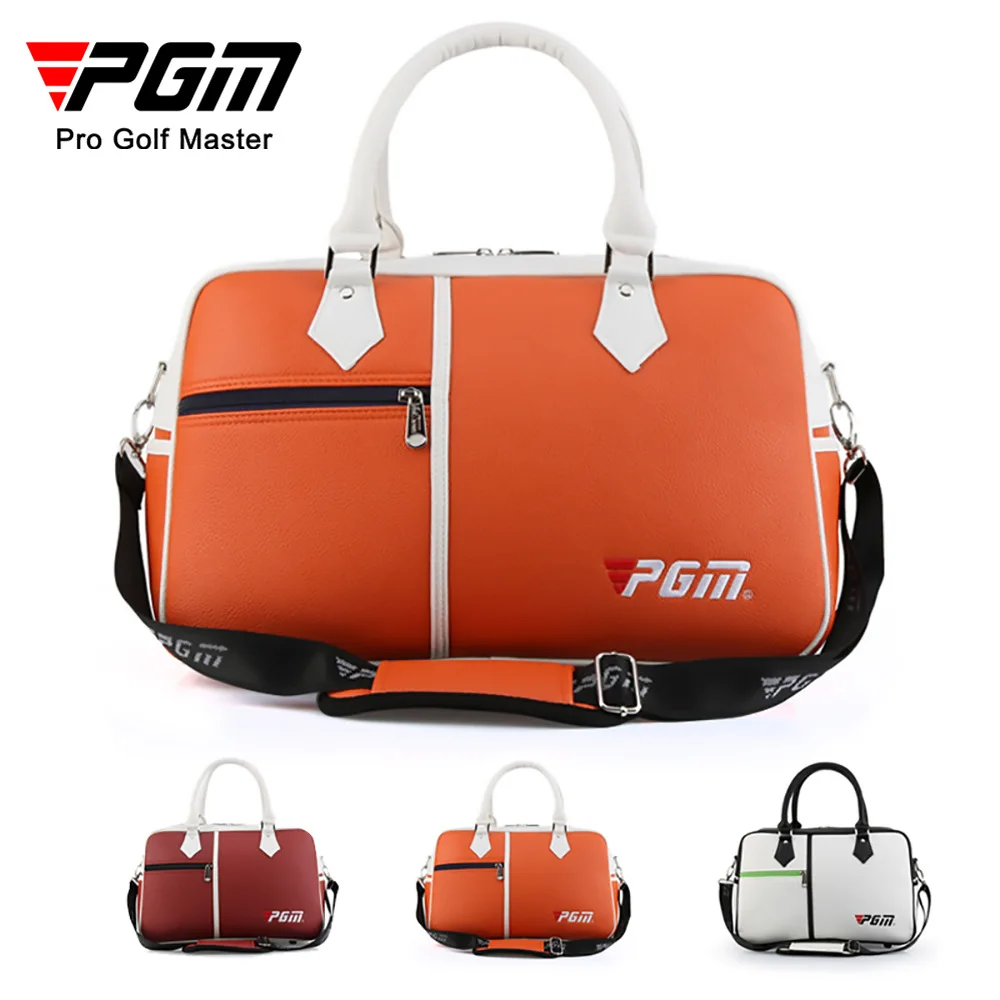PGM Men Women Golf Clothing Bag Double Layer Large Capacity Sports Travelling Waterproof PU Fashion Bag Ultra Light Portable