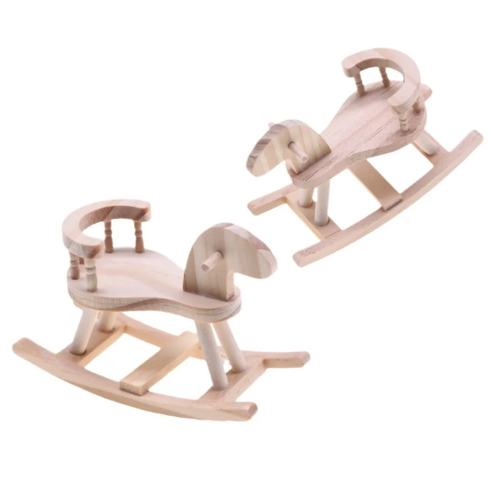 1:12 Simulation Birdhouse Model Wood Mini Dollhouse Wooden Chair Toy Simulated Decorate Miniature Furniture Kids Gift