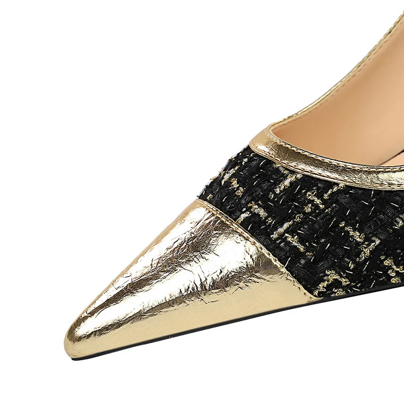 Туфли-лодочки BIGTREE женские туфли на высоком каблуке 9 5 см 7 с острым носком