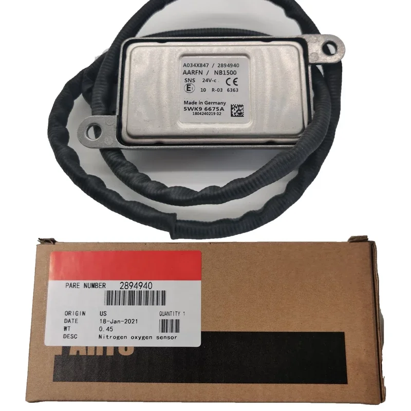 

original 2894940 5WK96675A 5WK9 6675 ACar Nitrogen Oxide Sensor Truck Continental Nox Sensor For Cummins Truck 24V Nox Sensor