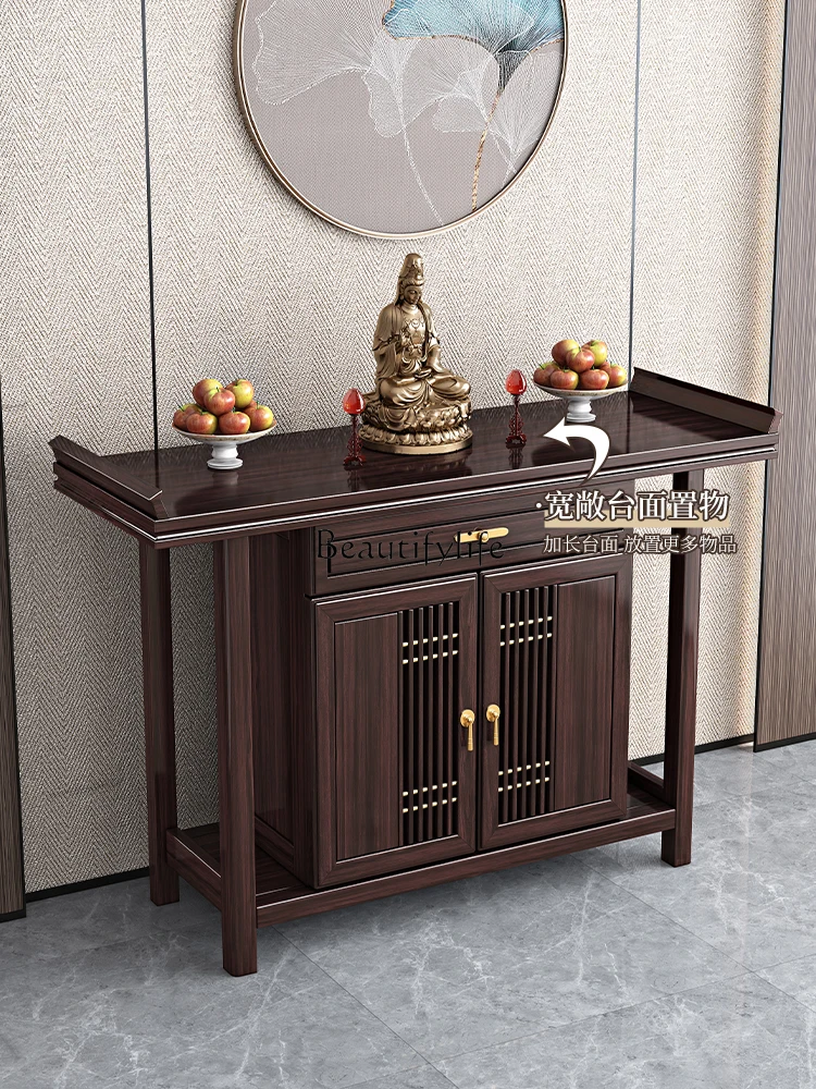 Новая китайская консоль из массива дерева Будда буддистская буддийская будка