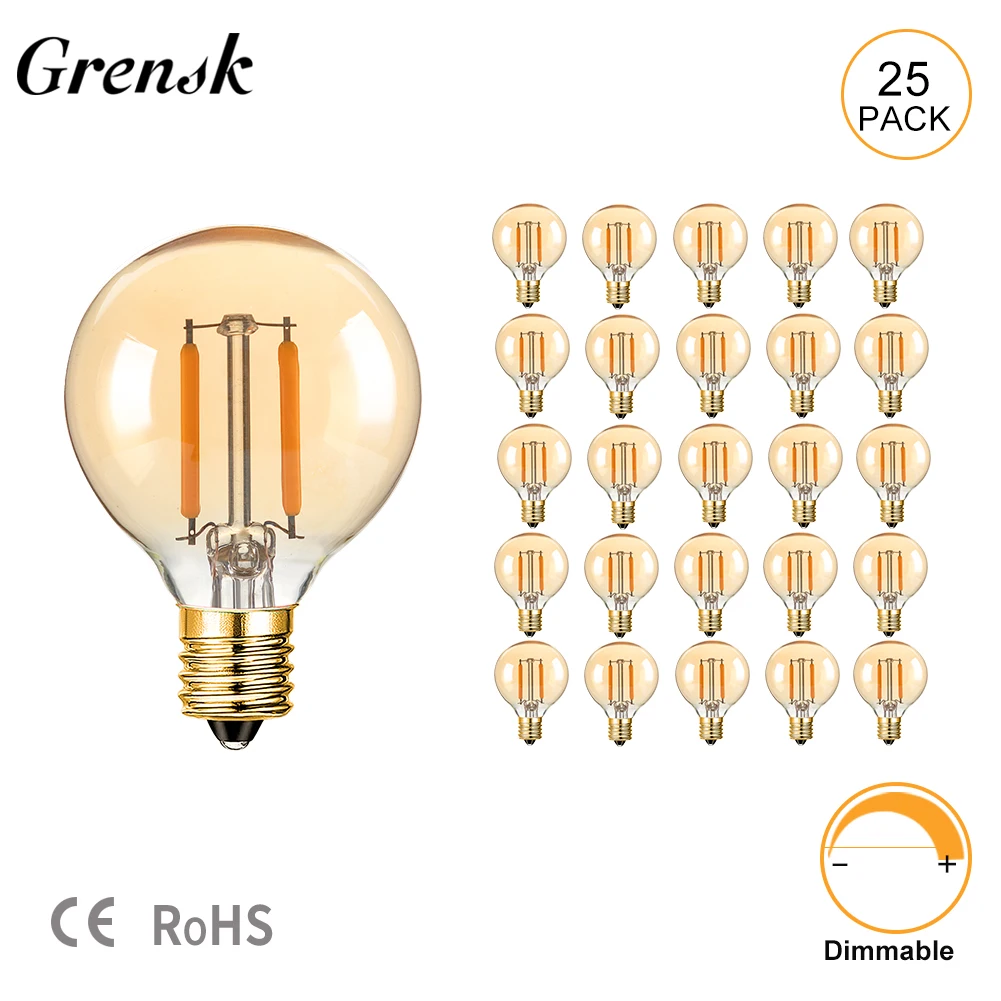 

Светодиодная лампа Grensk G40G 1,5Вт E14 220V тёплый свет