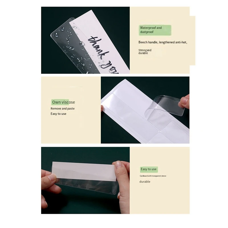 Держатели этикеток Клейкая бирка для полки Прозрачная Карманы индексных