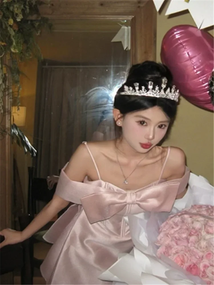 Розовое платье принцессы для девочек французских знаменитостей на день рождения