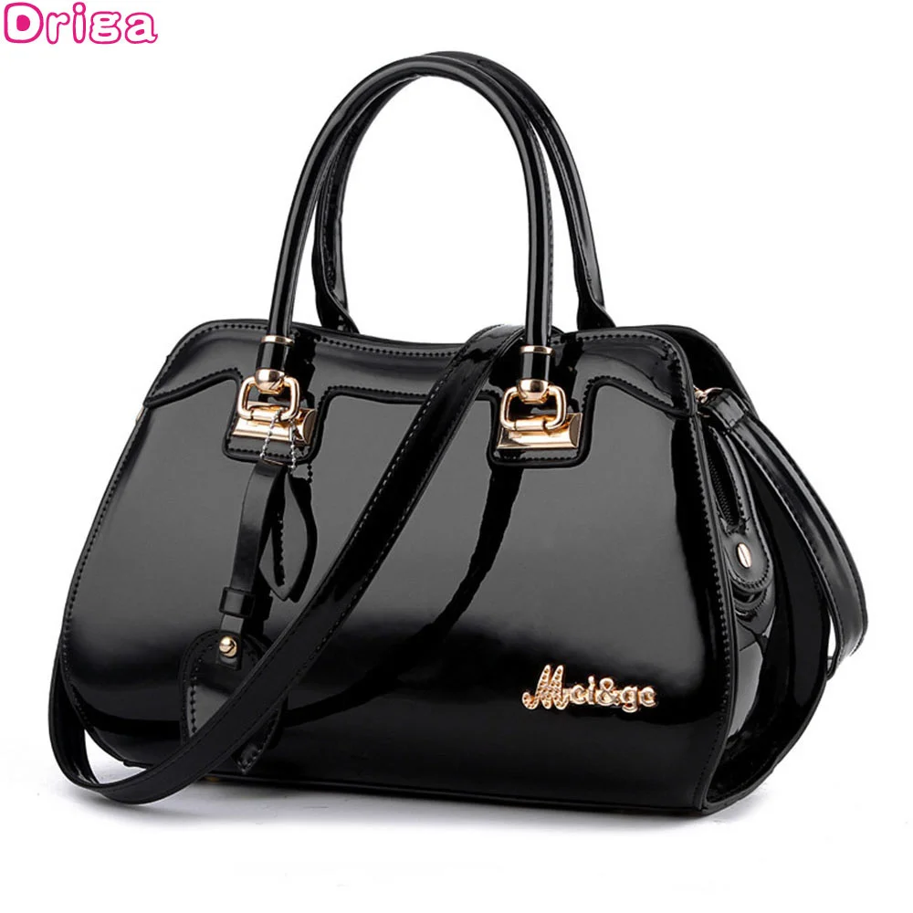 

2023 Large-capacity Women Shoulder Bags New Bright Leather Handbags Portable Female Crossbody Bag Letter Solid Bag