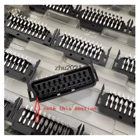 

2 Pcs Right Angle Pin Double Row 21P Lug Scart Socket