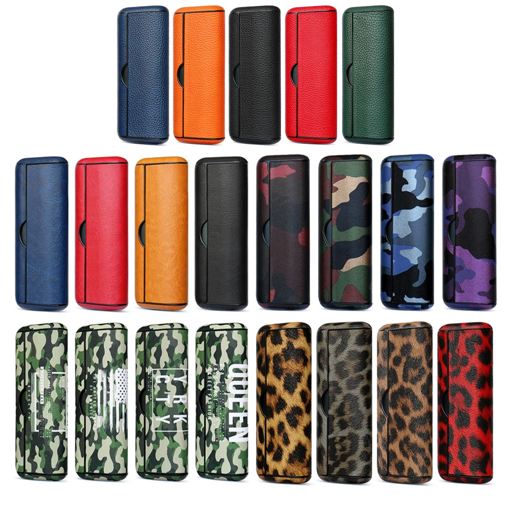 

21 Colors Leopard Camouflage Lichee Leather Case for IQOS Iluma Prime Cover Bag Holder Pouch Protective Accessories