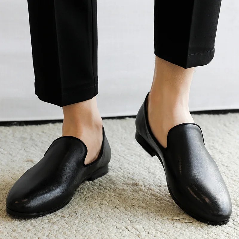 

Man Casual Shoes Genuine Leather Men Trendy Outdoor Loafers Moccasins Comfortable Driving Flats