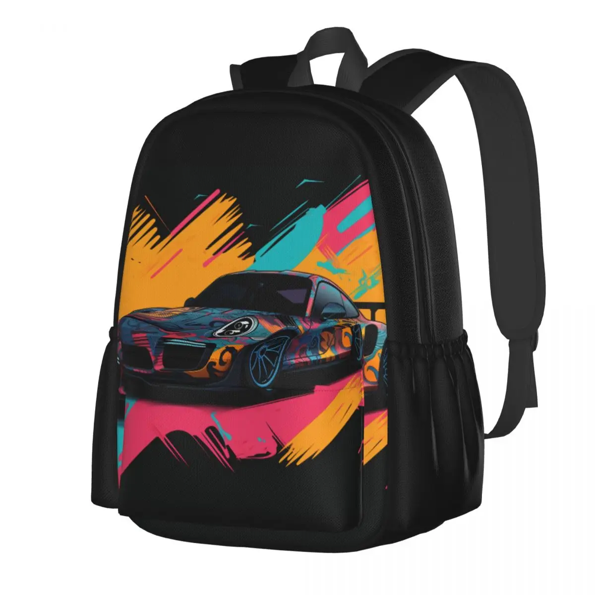 

Classic Sports Car Backpack Simplified Form Graffiti Outdoor Backpacks Women Aesthetic High School Bags Designer Print Rucksack