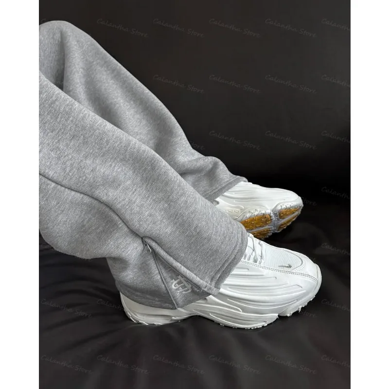 Джоггеры с регулируемым шнурком большие зауженные брюки фланелевой подкладкой