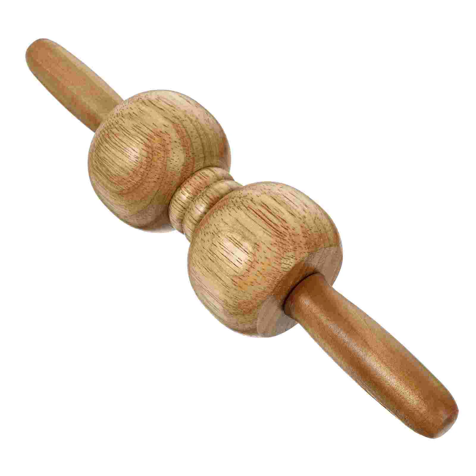 

Роликовый скребок для тела, инструмент для массажа мышц и плеч, из дуба, для шеи и живота