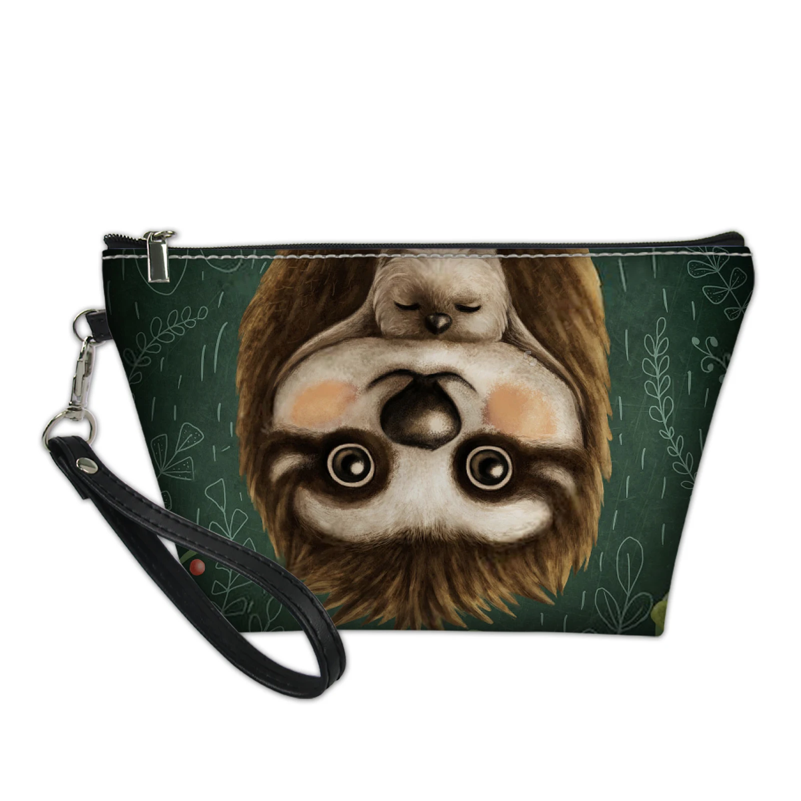 Cartoon Sloth Pattern High Quality Cosmetic Bag Bathroom Travel Zipper Washing Bag Lightweight Women Reusable Neceser