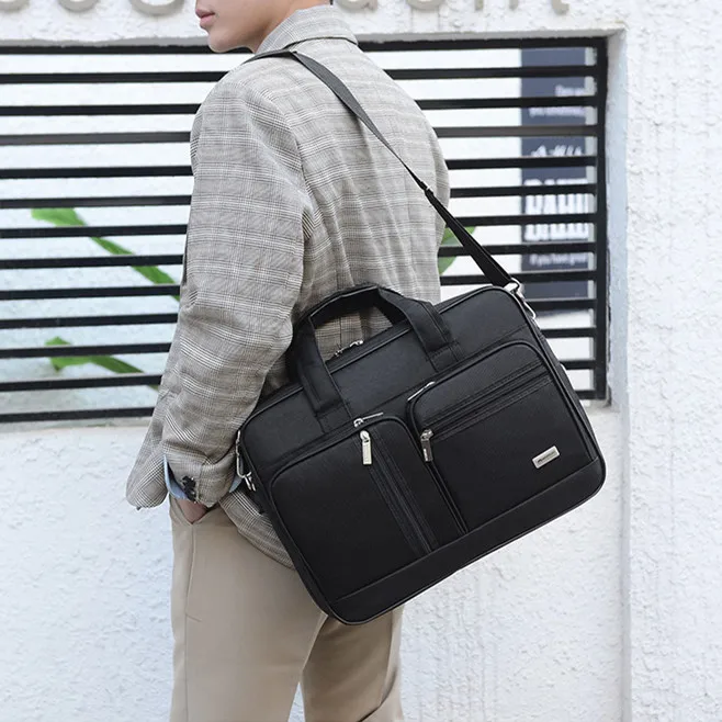 Office Business Laptop Bags A4 Documents Pouch Phone Pen Handbag Crossbody Shockproof Cell Wallet Glasses Storage Accessories