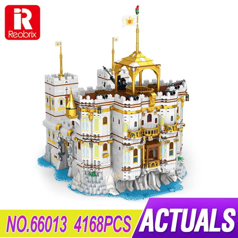 Reobrix 66013 MOC Pirate Series Royal Bay 4068pcs Building Blocks Bricks Educational Puzzle Toy Birthday Gifts