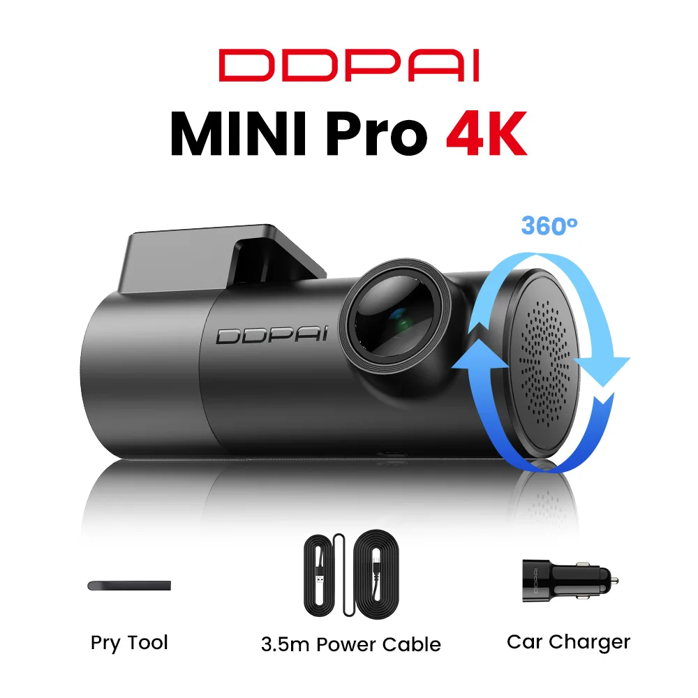 

Новый видеорегистратор DDPAI 4K MINIPro 4K с голосовым управлением, режимом парковки 24/7, ночным видением и ADAS