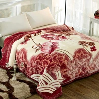 soft warm winter raschel blankets double layer faux mink fur thick fluffy fleece heavy blanket for beds