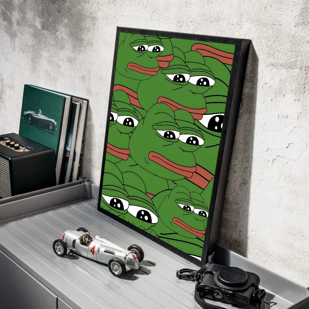 Мультяшный Забавный постер P-Pepe лягушка бумажный принт для дома гостиной спальни