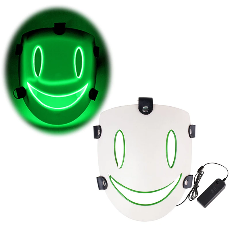 Светодиодная маска клоуна для Хэллоуина светящаяся светодиодсветодиодный с