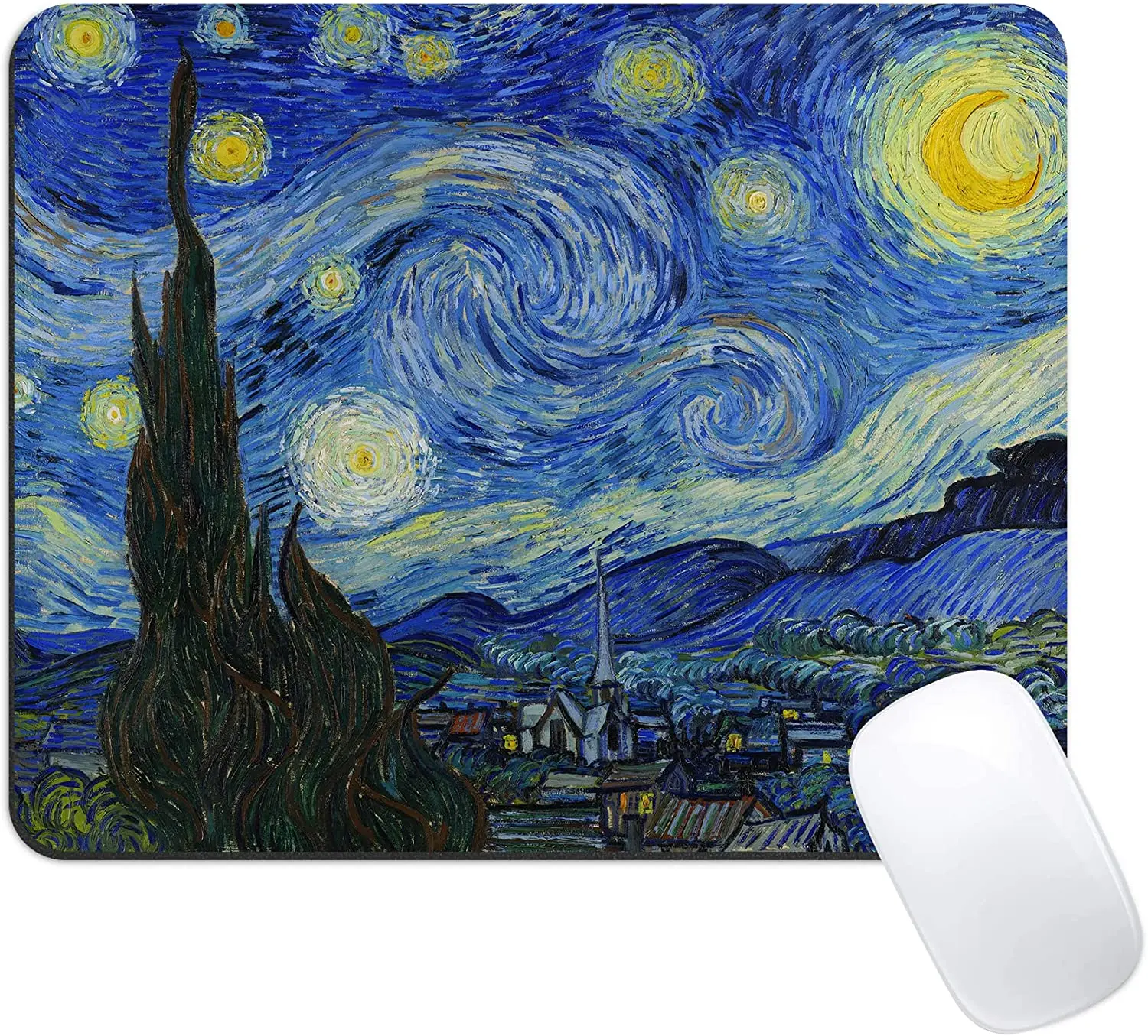 

Upgraded Mouse Pad Gaming Mouse Pads Non-Slip Rubber Base Mousepad Rectangular Mouse Mat 11.8x9.8x0.12 Inches The Starry Night