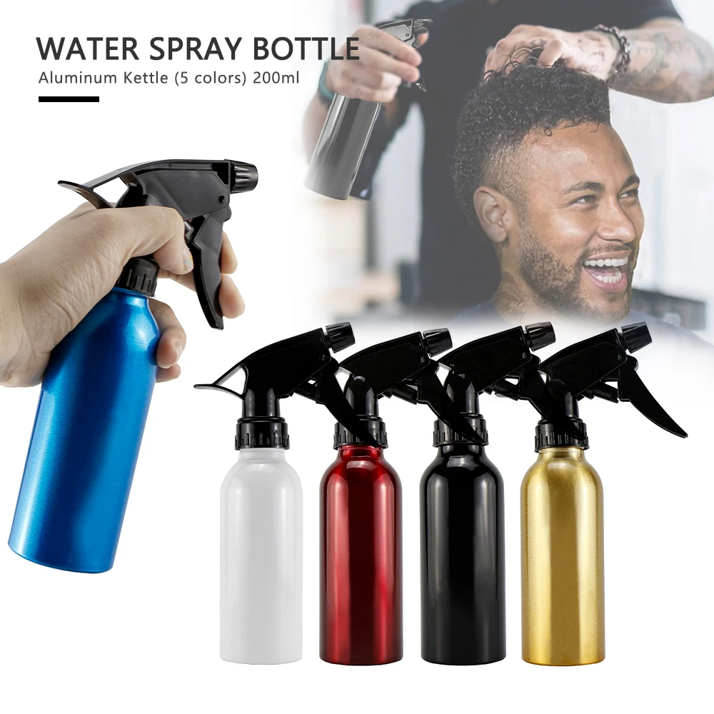 

Professional Hairdressing Tools 200ML Aluminum Alloy Hair Care Spray Bottle For Salon Empty Cosmetic Plants Watering Bottle