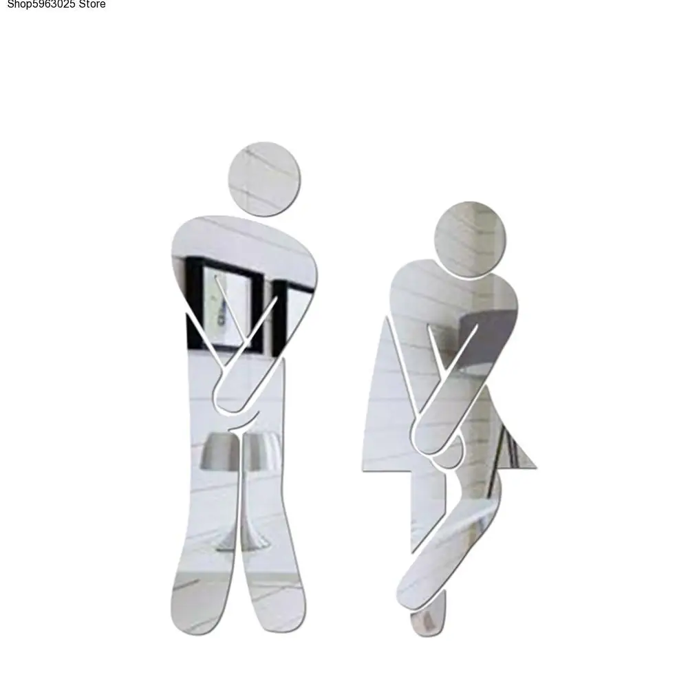 

Зеркальная Наклейка для дома, спальни, туалетной комнаты, знак, декоративный знак для ванной комнаты, для отеля, бара, настенные креативные н...