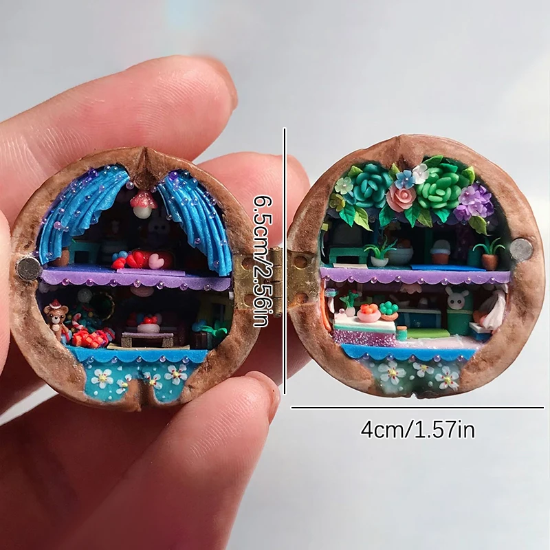 Полимерный Миниатюрный Кукольный Домик С Гайковой Ракушкой Секретная Крышка