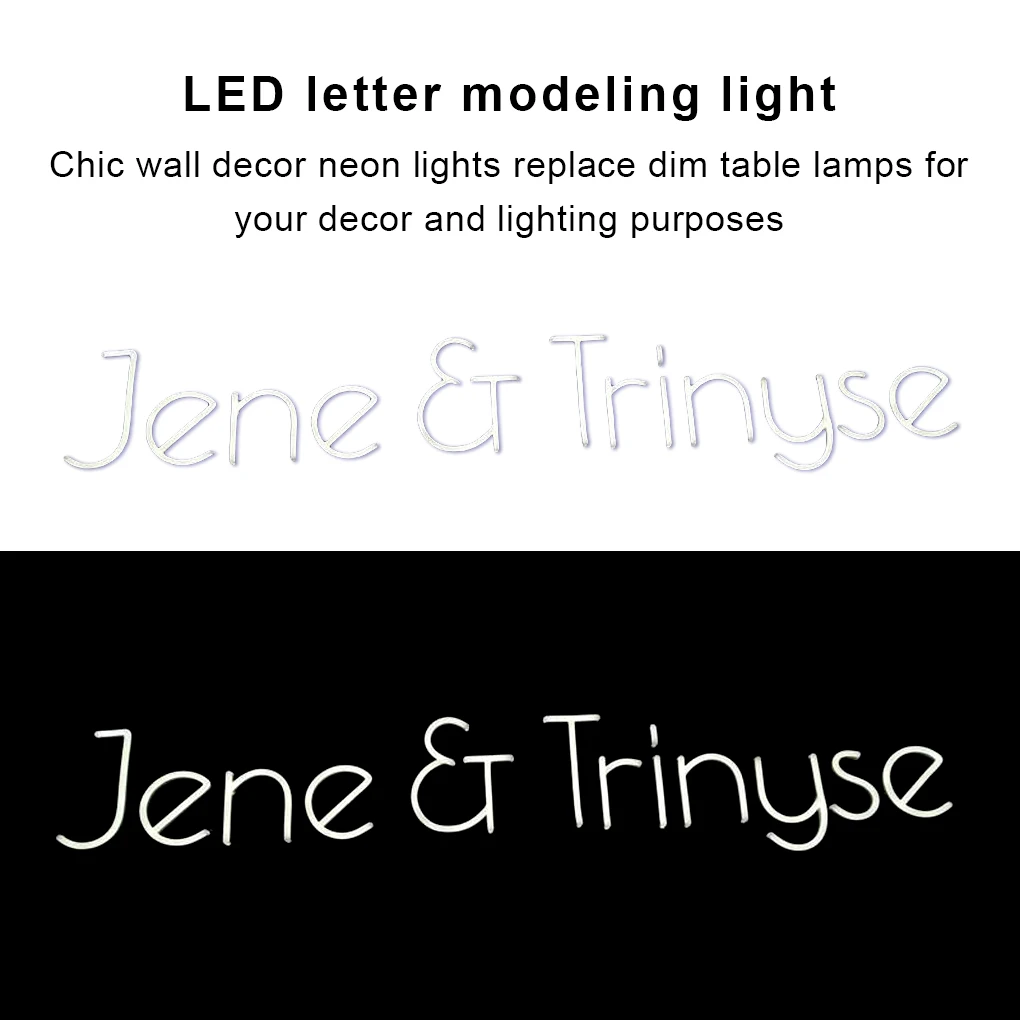 

Lamp Letter Charge Quickly Light Waterproof Rubber Good Transmission Decoration Durable Eco-Friendly Party Energy-Saving