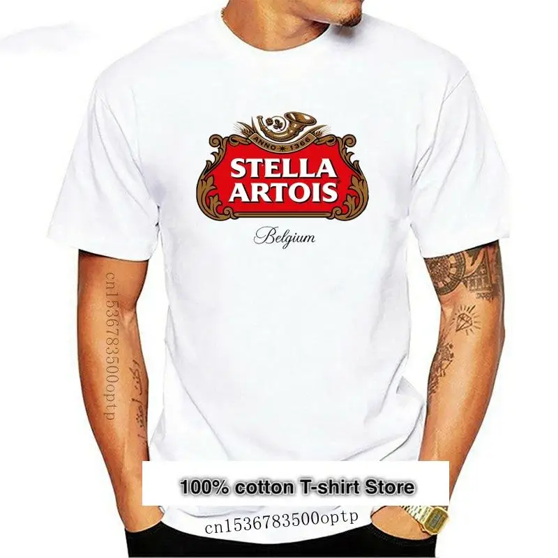 

Camiseta a la moda para hombre y mujer, camiseta divertida de Stella Artois, Camiseta clásica impresa personalizada