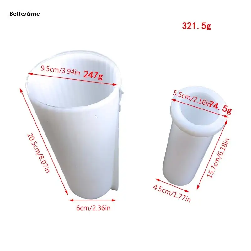 B36D 3D Vase Pen Holder Resin Mold Flower Epoxy Resin Casting Succulent Pot Mold