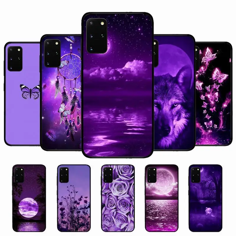 

Purple aesthetic Phone Case for Samsung S10 21 20 9 8 plus lite S20 UlTRA 7edge