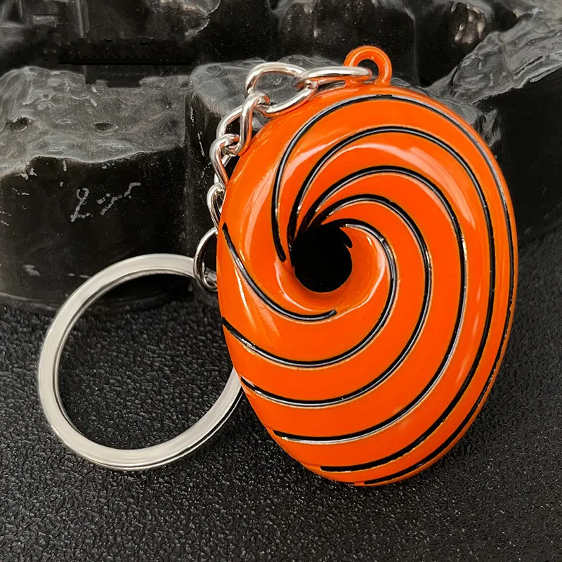 Японский аниме Ниндзя Учиха Обито маска брелок для косплея металлический 3D кулон